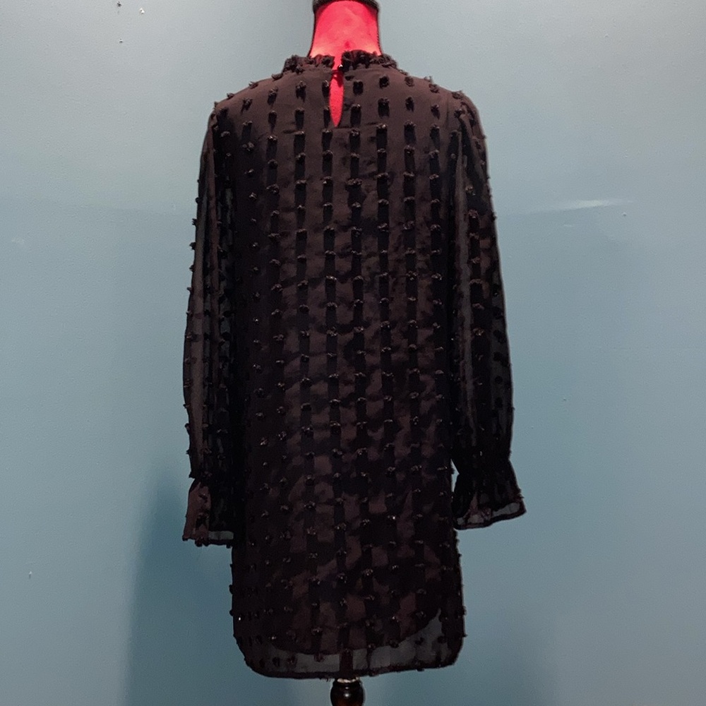 Cori Lane Black Swiss Dot Dress Size Medium - Picture 5 of 13